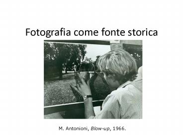 Fotografia come fonte storica
