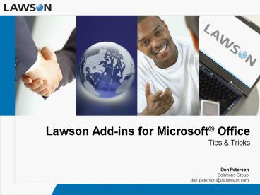 Lawson Add-ins for Microsoft