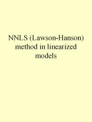 NNLS (Lawson-Hanson) method in linearized models