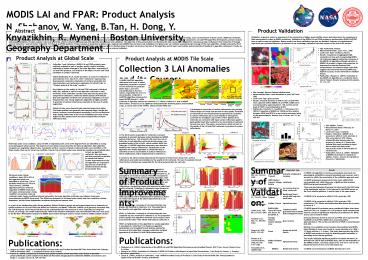 MODIS LAI and FPAR: Product Analysis
