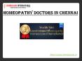 Homeopathy Doctors in Chennai PowerPoint PPT Presentation