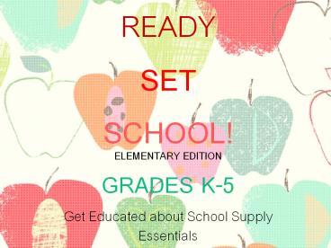 Back-to-School Elementary