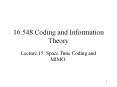 16.548 Coding and Information Theory PowerPoint PPT Presentation