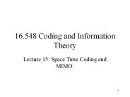 16.548 Coding and Information Theory