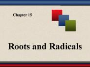 Roots and Radicals