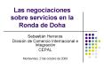 Las negociaciones sobre servicios en la Ronda de Doha PowerPoint PPT Presentation