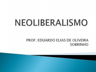 NEOLIBERALISMO