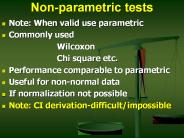 Non-parametric tests