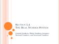 Section 1.4 The Real Number System PowerPoint PPT Presentation