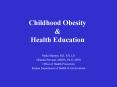 Childhood Obesity PowerPoint PPT Presentation