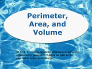 Perimeter, Area, and Volume