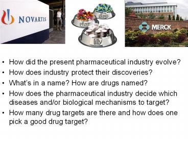 How did the present pharmaceutical industry evolve?