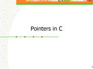 Pointers in C