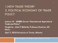 1.NEW TRADE THEORY 2. POLITICAL ECONOMY OF TRADE POLICY PowerPoint PPT Presentation