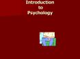 Introduction to Psychology PowerPoint PPT Presentation