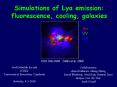 Simulations of Lya emission: fluorescence, cooling, galaxies PowerPoint PPT Presentation