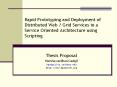Rapid Prototyping and Deployment of Distributed Web / Grid Services in a Service Oriented Architecture using Scripting PowerPoint PPT Presentation