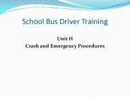 School Bus Driver Training