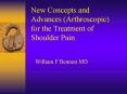 New Concepts and Advances (Arthroscopic) for the Treatment of Shoulder Pain PowerPoint PPT Presentation