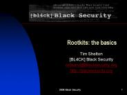 Rootkits: the basics