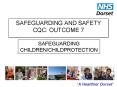 SAFEGUARDING AND SAFETY CQC: OUTCOME 7 PowerPoint PPT Presentation