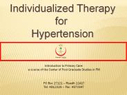 INDIVIDUALISED THERAPY FOR HYPERTENSION