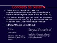 Concepto de Sistema