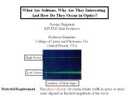 What Are Solitons, Why Are They Interesting