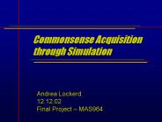 Commonsense Acquisition through Simulation