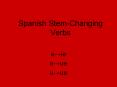 Spanish Stem-Changing Verbs PowerPoint PPT Presentation