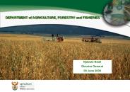 DEPARTMENT of AGRICULTURE, FORESTRY and FISHERIES