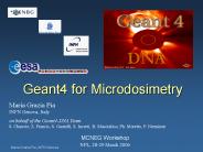 Geant4 for Microdosimetry