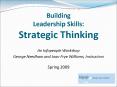 Building Leadership Skills: Strategic Thinking PowerPoint PPT Presentation