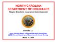 NORTH CAROLINA DEPARTMENT OF INSURANCE PowerPoint PPT Presentation