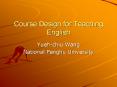 Course Design for Teaching English PowerPoint PPT Presentation
