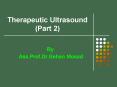 Therapeutic Ultrasound (Part 2) PowerPoint PPT Presentation