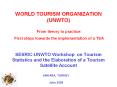 WORLD TOURISM ORGANIZATION (UNWTO)  From theory to practice:  First steps towards the implementation of a TSA  SESRIC-UNWTO Workshop on Tourism Statistics and the Elaboration of a Tourism Satellite Account PowerPoint PPT Presentation
