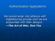 Authentication Applications