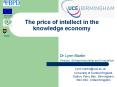 The price of intellect in the knowledge economy PowerPoint PPT Presentation