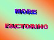 Factoring. The milligan method