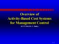 Overview of Activity-Based Cost Systems for Management Control PowerPoint PPT Presentation