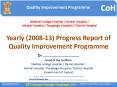 Yearly (2008-13) Progress Report of Quality Improvement Programme PowerPoint PPT Presentation