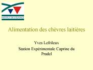 Alimentation des ch