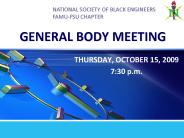 GENERAL BODY MEETING