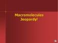 Macromolecules Jeopardy! PowerPoint PPT Presentation