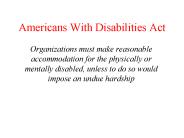 Americans With Disabilities Act