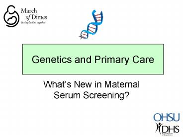 Genetics and Primary Care
