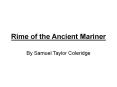 Rime of the Ancient Mariner PowerPoint PPT Presentation