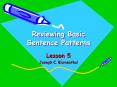 Reviewing Basic Sentence Patterns PowerPoint PPT Presentation