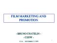 FILM MARKETING AND PROMOTION PowerPoint PPT Presentation